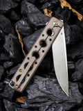 We Knife Co Ltd Miscreant Framelock Champagne Titanium CPM-S35VN Knife 913B