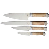 Ferrum Estate 5pc Maple Wood Chef's Bread Utility & Paring Knife Block Set E0500