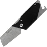 Kershaw Pub Black Aluminum Handle Folding Knife w/ Opener & Screwdriver