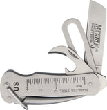 Marbles First Mate Folding Knife Stainless Sailor Marlin Spike Mariner Ruler 405   - On Sale