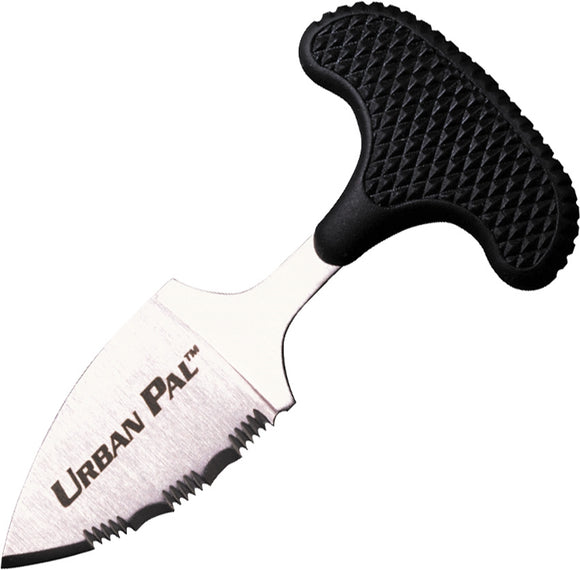 Cold Steel Urban Pal Black T-Handle Stainless Serrated Fixed Push Dagger Knife 