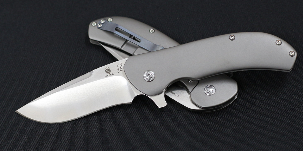 Kizer Eliminator Folding Pocket Knife Recurve Drop Point 4483