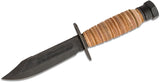 Ontario Air Force Survival 9.5" Fixed 1095 Carbon Steel Leather Handle Knife 499