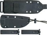 ESEE 9" Model 4 Plain Edge Fixed Clip Blade Black Handle Knife Sheath