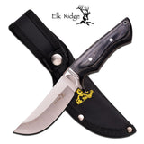 Elk Ridge Fixed Knife 8.4" Overall W/ Grey Wood Handle - 545GY
