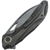 Bestech Knives ESKRA Framelock Black SW Folding Knife 1813a