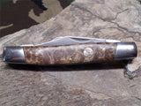 Elk Ridge Folding Stockman Gentlemans 3-Blade Pocket Knife w/ Maple Wood - 043bw