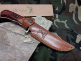 Elk Ridge 9.5" Fixed Blade Hunter Knife w/ Cocobolo Wood - 085