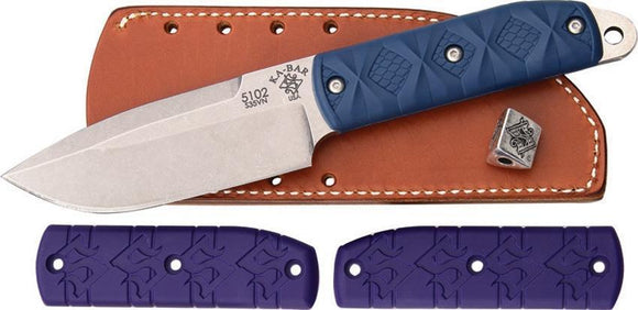 Ka-Bar Snody Big Boss S35VN Stainless Blue & Purple Fixed Knife with Sheath