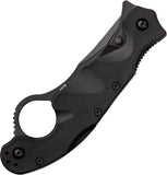 5.11 Tactical Double Duty Karambit Lockback Folding Serrated Blade Black FRN Handle Knife