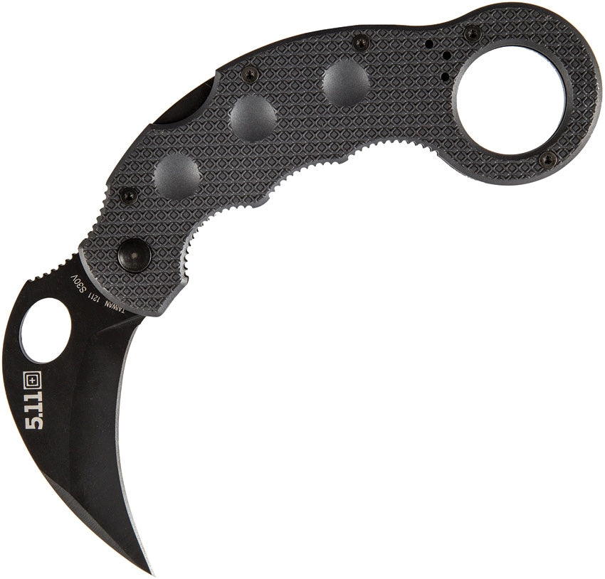 ヴァンガード 5.11 Tactical Karambit Lockback Stainless Black Folding Blade