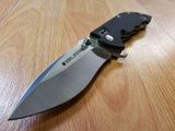 Real Steel E77 Linerlock Folding Pocket Knife Flipper Satin Black 5112