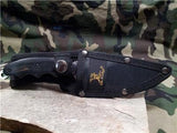 Elk Ridge Fixed Knife 8" Black Pakkawood Plain Edge Stainless Hunter - 542sl
