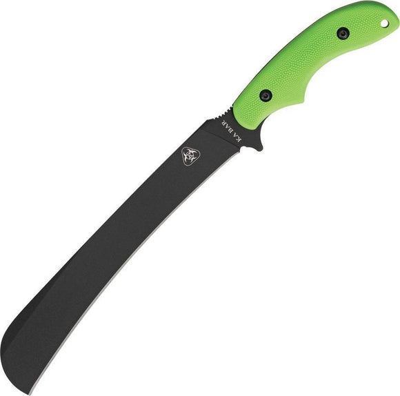 Ka-Bar Zombie Pestilence Chopper Machete Green Handle SK5 Carbon Steel Fixed Blade