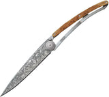 Deejo Art Nouveau Juniper Tattoo Folding Knife 37 Gram Framelock - 1CB014