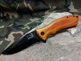 Elk Ridge Spring Assisted Folding Pocket Knife with Bubinga Wood -  a002lb