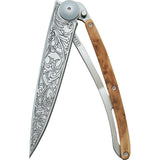 Deejo Art Nouveau Juniper Tattoo Folding Knife 37 Gram Framelock - 1CB014
