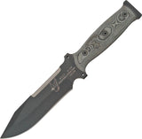 TOPS 11.75" Screaming Eagle Hunter Fixed Blade Black Micarta Handle Knife