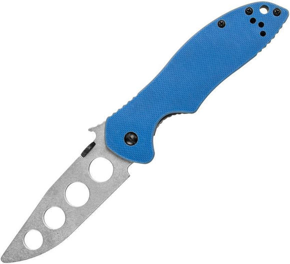 Kershaw Emerson E-Train Framelock Blade Blue Handle Folding Knife