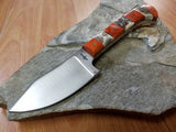 Fox N Hound Hunter Fixed Blade Knife W/ Leather Sheath - 624