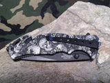 Master Folding Rescue Spring Assisted Knife - Skull Camo A001GYSC