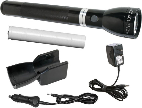 Mag-Lite Rechargeable Battery LED System 1 Black Aluminum Body Flashlight