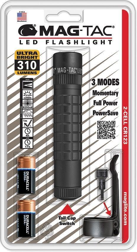 Mag-Lite Mag-Tac LED Black Aluminum Body Flashlight