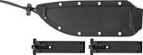 ESEE Model 6 Plain Sharpened Edge Fixed Blade Black Handle Knife Sheath