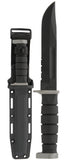 Ka-Bar D2 Extreme Serrated D2 Tool Steel Black Fixed Knife w/ Belt Sheath 1282