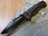 Schrade M.A.G.I.C. A/O Bronze Rescue Serrated Folding Drop Point Knife - AUS-8 -  a6lbrs