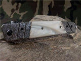 Tac Force Tactical Folding  Spring Assisted Damascus Pocket Knife Mop Pearl - 704wp