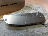 Real Steel E571 Folding Knife Flipper stonewashed blade - 7131