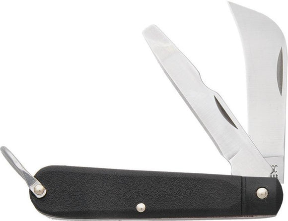 Bear & Son Electrician Black Delrin Handle Linerlock Folding Blades Knife