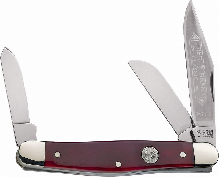 Boker Stockman Tree Brand Red Pocket Knife  Atlantic Knife – Atlantic Knife  Company