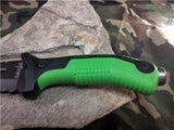 Survivor 12" Green Sawback Fixed Bowie Black Blade Knife 1/2 Serrated  -  791BG