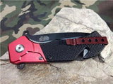 MTech Folding Tactical Assisted Tanto Fire Rescue Red Knife - a836fd