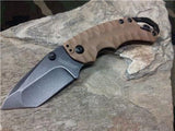 Kershaw Shuffle II 2 Folding Desert Tan Tanto Blackwash Knife  - 8750TTANBW
