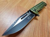 MTech 9" Folding Spring Assisted Green Tactical Pocket Knife with Glass Break - a906gn