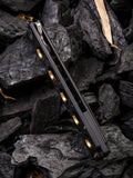 We Knife Co Ltd Black/Gold Miscreant Framelock Titanium CPM-S35VN Knife 913A