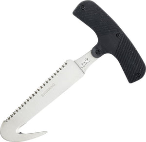 Browning 6" Stainless Fixed Bone Saw Guthook Blade Black Handle Game Reaper