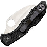 Spyderco Tasman Salt 2 Lockback Folding Serrated Blade Black Handle Knife 106SBK2