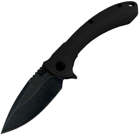 ABKT Tac Protector II Linerlock Black G10 Folding D2 Steel Pocket Knife 023B