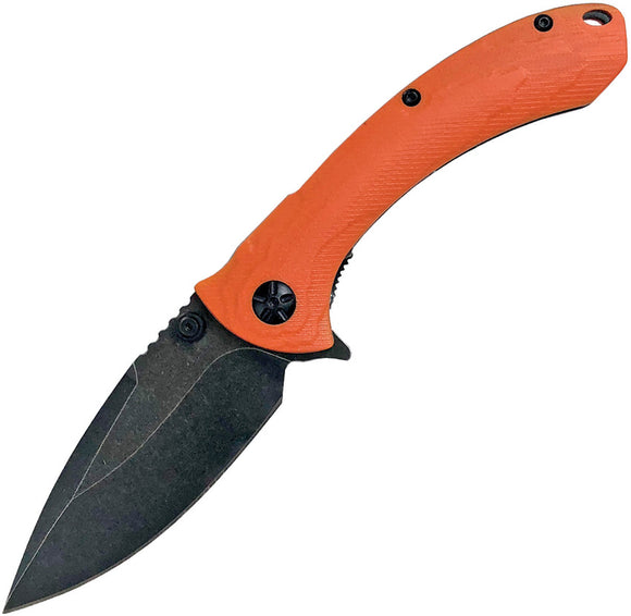 ABKT TAC Protector II Linerlock Orange G10 Folding D2 Steel Pocket Knife 023H
