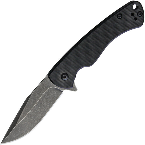 ABKT TAC Stinger Linerlock Black G10 Folding Stainless Clip Pt Pocket Knife 049