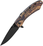 ABKT Tac Ember Linerlock A/O Mossy Oak G10 Folding 8Cr13MoV 067MCD