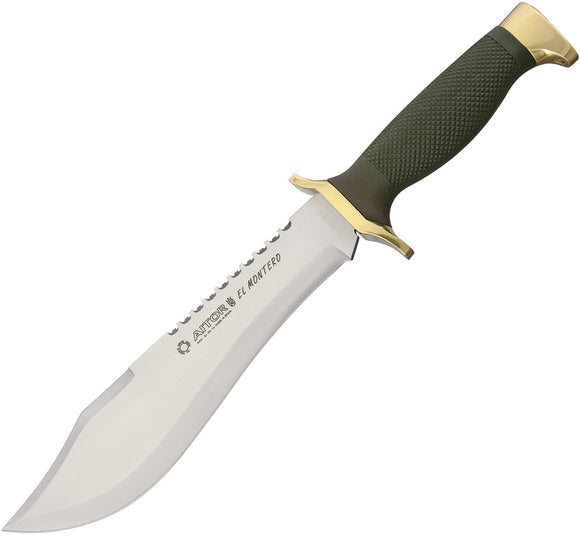 Aitor Montero OD Green Stainless Clip Point Fixed Blade Knife w/ Sheath 16011