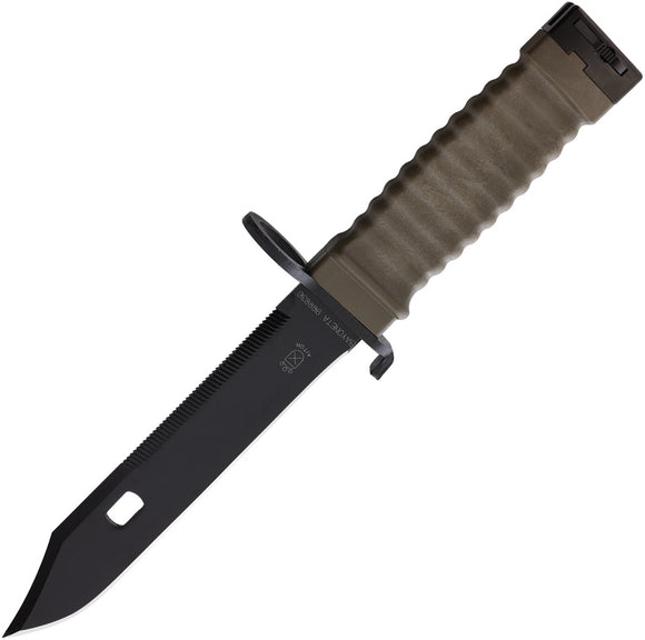 Aitor Combat OD Green Polymer Handle Black Stainless Clip Point Fixed Blade Knife 16068G