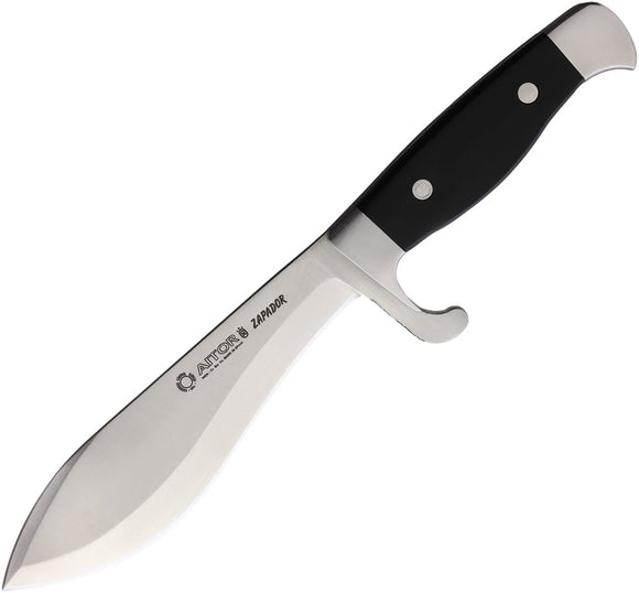 Aitor Zapador Fixed Blade Knife Black Wood Satin Stainless w/ Belt Sheath 16106