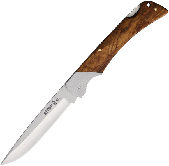 Aitor Command Lockback Olivewood Folding Stainless Steel Pocket Knife 16109