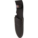 Aitor Safari Jr. Fixed Blade Knife Brown Wood Stainless w/ Belt Sheath 16471
